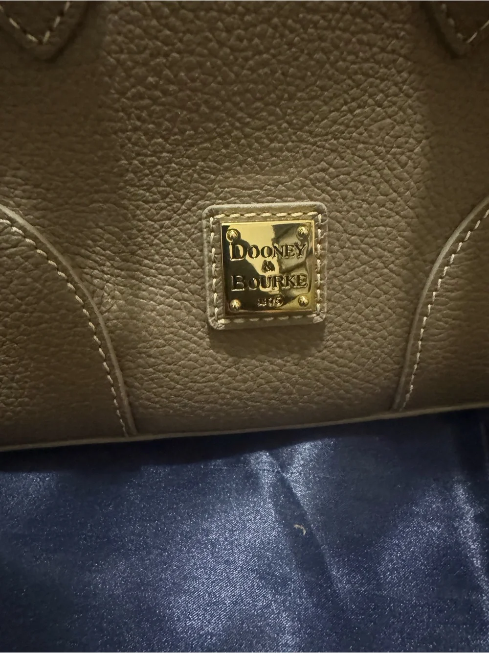 Dooney & Bourke Taupe Pebble Leather Mini Satchel (dust bag included)